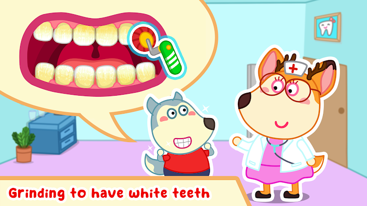 #2. Wolfoo Dentist: Dental Care (Android) By: Wolfoo Family