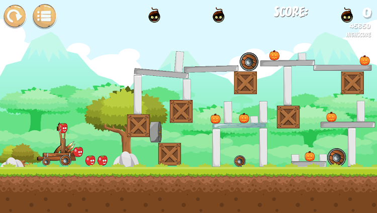 #6. Pumpkins knock down Pro (Android) By: Enerdc games