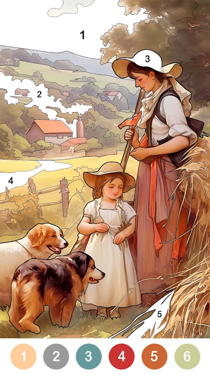 #7. Farm Country Color By Number (Android) By: Special Coloring Studio