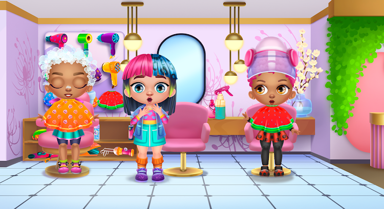 #2. Beauty salon: Girl hairstyles (Android) By: Hippo Kids Games