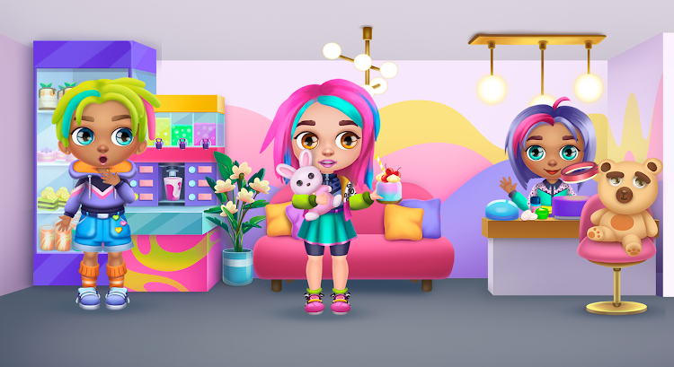 #6. Beauty salon: Girl hairstyles (Android) By: Hippo Kids Games