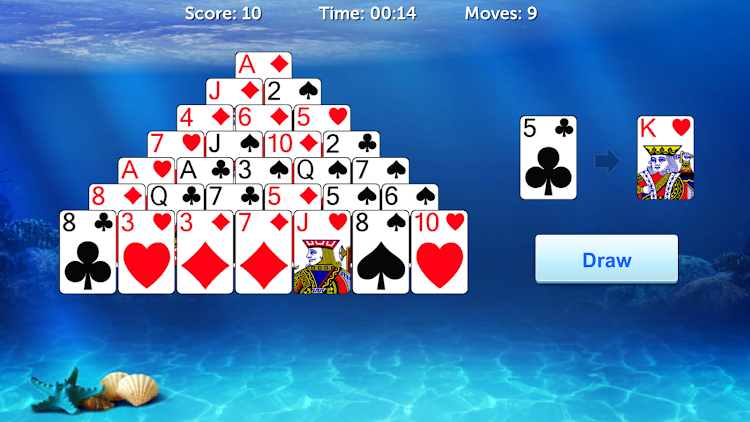 #5. Pyramid Solitaire Pro+ (Android) By: Crazy Game Developer