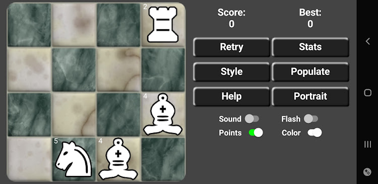 #4. 4x4 Solo Mini Chess Puzzles (Android) By: KG9E