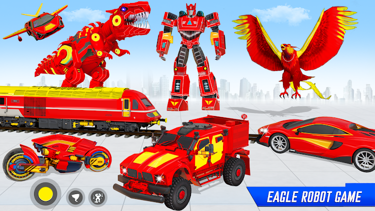 #2. Police Eagle Robot Car Game 3d (Android) By: Fun Games Studioz