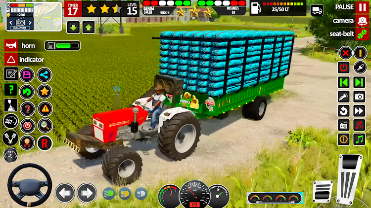 #10. Indian Tractor Farm Simulator (Android) By: GamePod