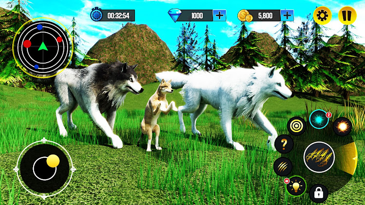 #4. Wild Wolf Simulator Life Game (Android) By: BF Games Studio