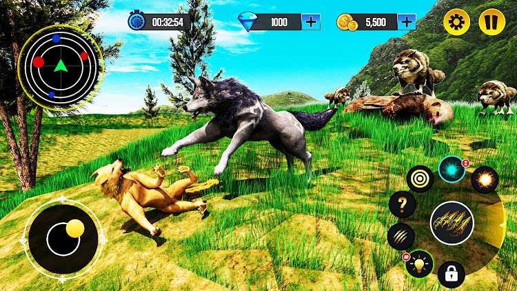 #6. Wild Wolf Simulator Life Game (Android) By: BF Games Studio