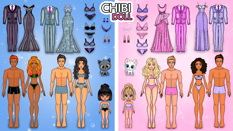 #2. Chibi Doll Dress Up DIY Games (Android) By: Phone Games Studio