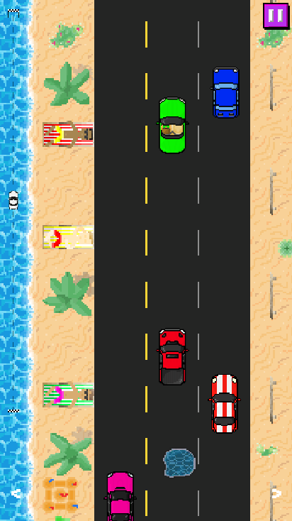 #2. The Overtake - retro race game (Android) By: K20 Software