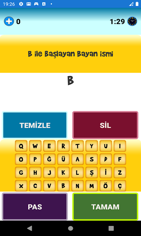 #2. İsim Şehir Bitki Hayvan (Android) By: SprigsLabs