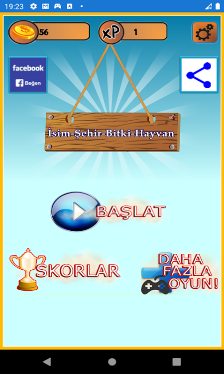 #4. İsim Şehir Bitki Hayvan (Android) By: SprigsLabs