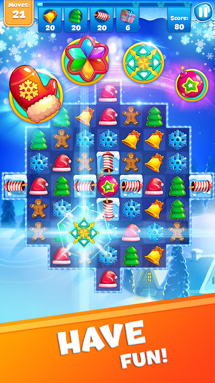 #9. Christmas Sweeper 3 - Match-3 (Android) By: SmileyGamer Match 3 Games