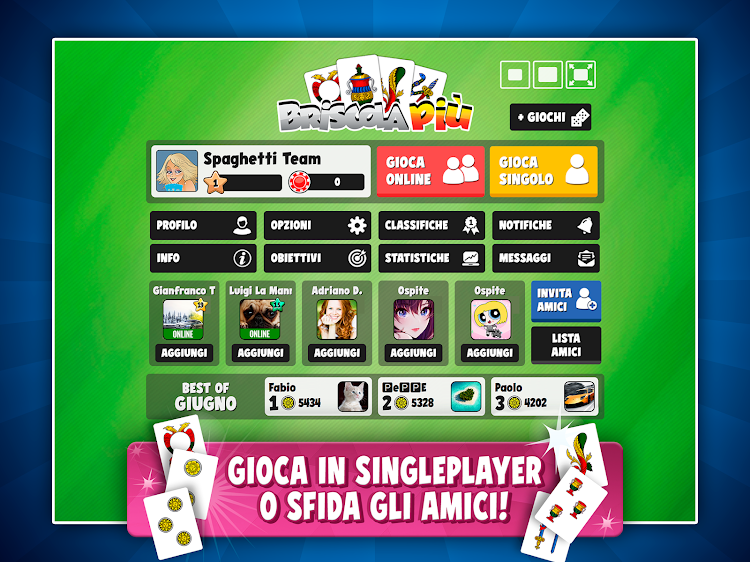 #9. Briscola Più – Card games (Android) By: Spaghetti Interactive Srl