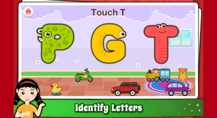 #3. Alphabet for Kids ABC Learning (Android) By: GunjanApps Studios