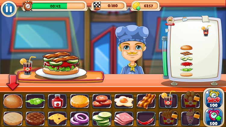 #4. Burger Fest: Cooking Games (Android) By: Unicorn Game Studio