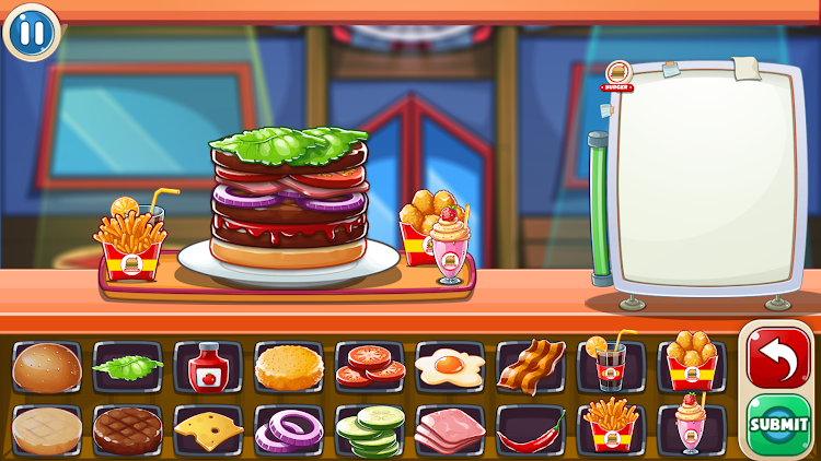 #7. Burger Fest: Cooking Games (Android) By: Unicorn Game Studio