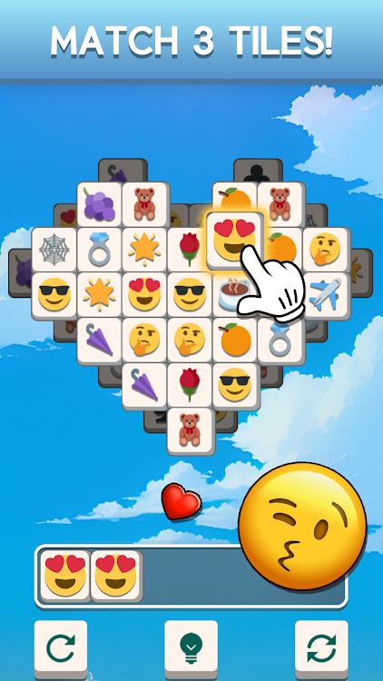 #10. Tile Match Emoji -Triple Tile (Android) By: Aura Game Studio