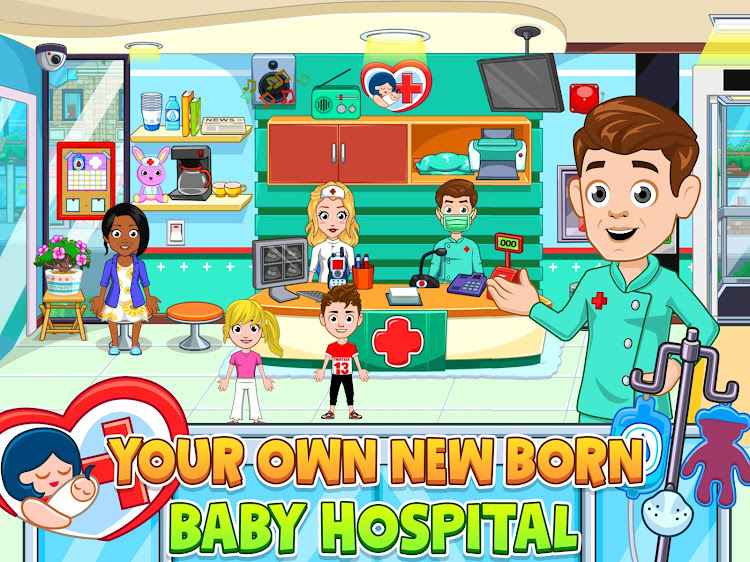 #8. My City : Newborn baby (Android) By: My Town Games Ltd