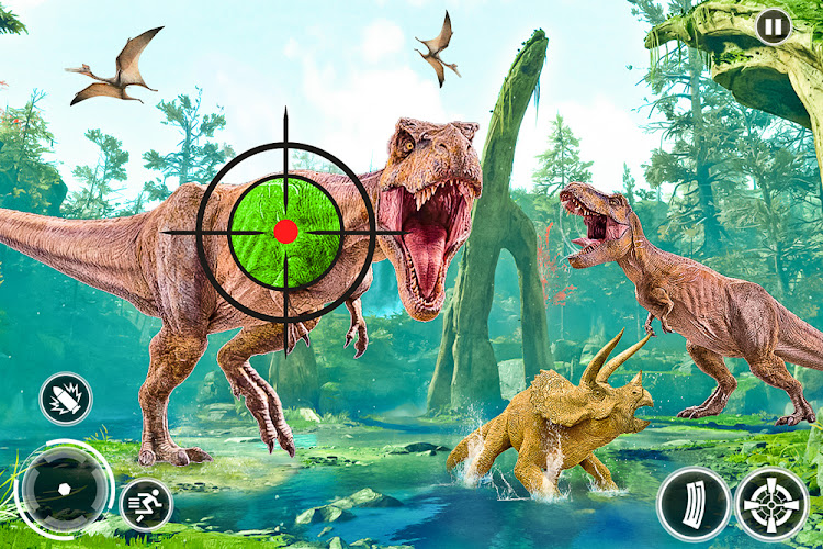 #4. Super Dino Hunting Zoo Games (Android) By: AI 360 Games