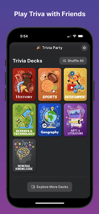 #5. Trivia Party: Quiz Brain Game (Android) By: Balanced Software LLC