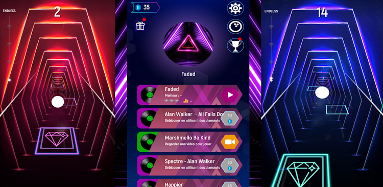 #9. Tiles Hop : Alan Walker Tiles (Android) By: MINTDIV