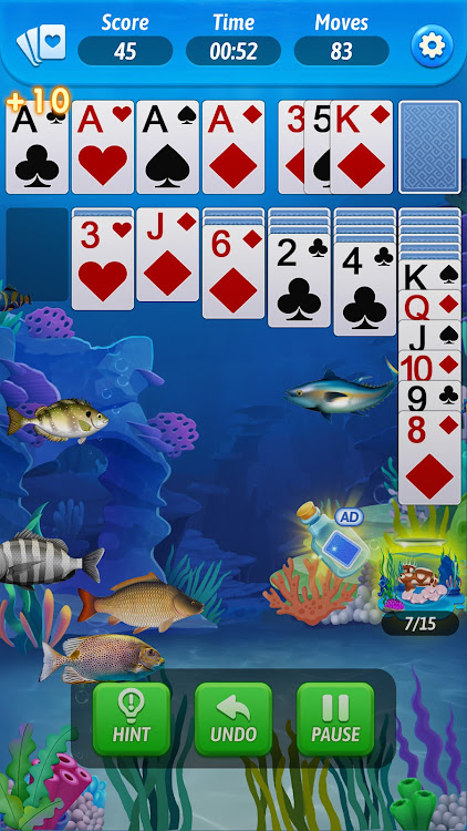 #4. Solitaire Fish World-OceanTrip (Android) By: Casual Game Dev