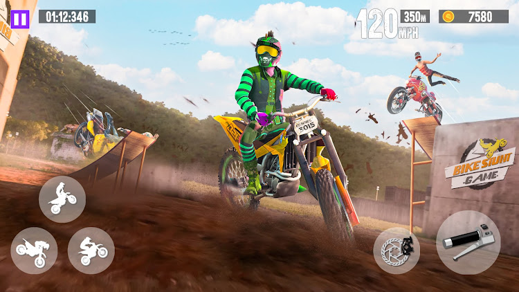 #5. Bike Games 3D: Bike Stunt Game (Android) By: Connect Game Studios - Car Racing Games