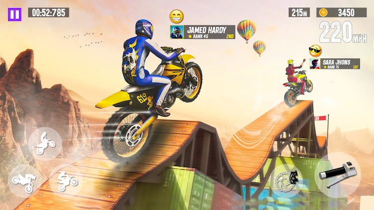 #8. Bike Games 3D: Bike Stunt Game (Android) By: Connect Game Studios - Car Racing Games