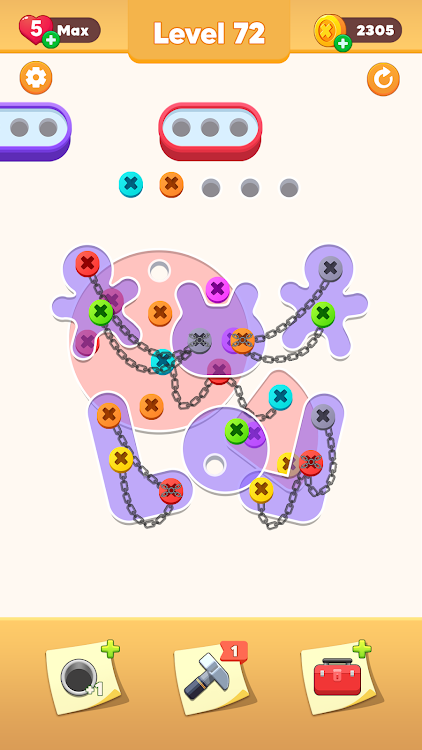 #4. Screw Pin - Nuts Jam (Android) By: WeMaster Games