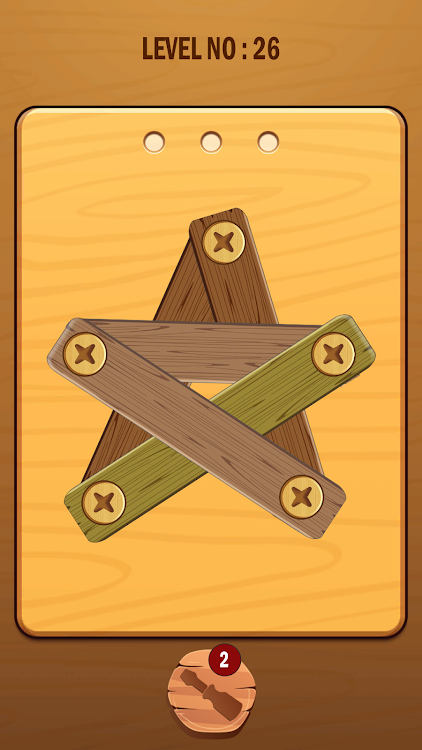 #10. Woodley: Wood Screw Puzzle (Android) By: Games Arena Studio