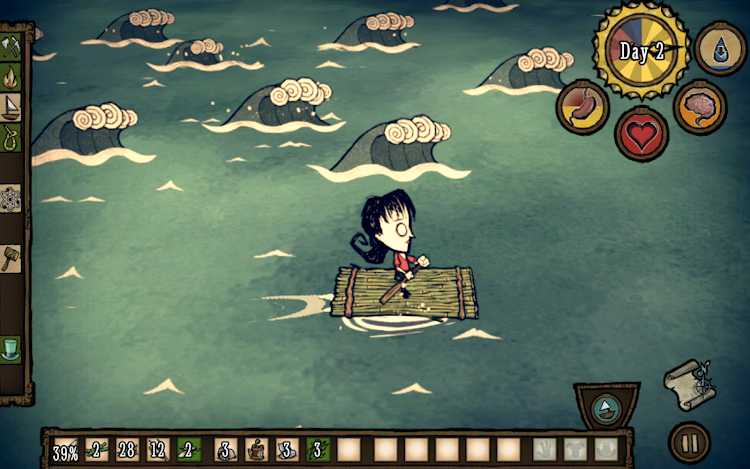 #4. Don't Starve: Shipwrecked (Android) By: Klei Entertainment Inc.