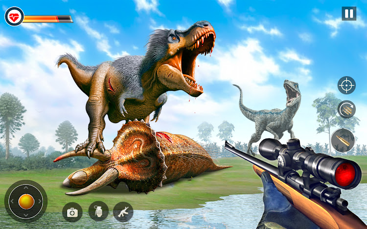 #7. Dino Hunter 3D - Hunting Games (Android) By: Door to games