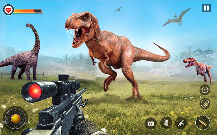 #9. Dino Hunter 3D - Hunting Games (Android) By: Door to games