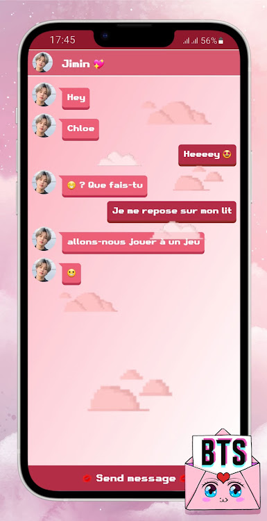 #4. BTS Messenger : Chat Simulator (Android) By: Normandie Galaxy