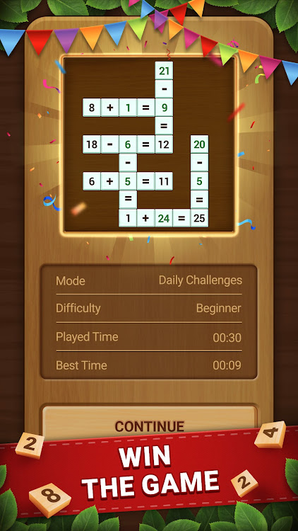 #5. Cross Number: Math Game Puzzle (Android) By: BRAINWORKS PUBLISHING PTE. LTD.