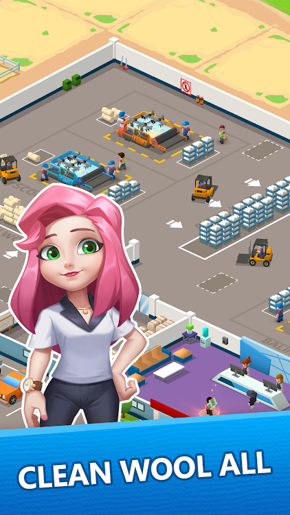 #2. Wool Inc: Idle Factory Tycoon (Android) By: CyberJoy Game