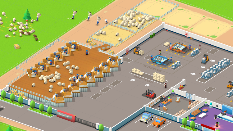 #7. Wool Inc: Idle Factory Tycoon (Android) By: CyberJoy Game