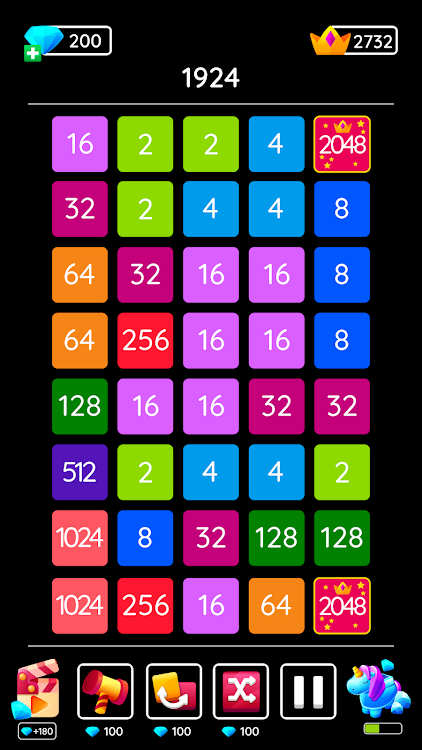 #3. 2048 Blast: Merge Numbers 2248 (Android) By: Unico Studio