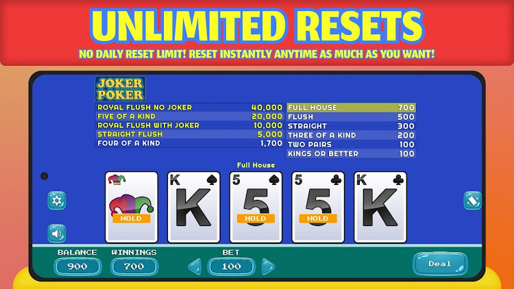 #4. Joker Poker - Offline (Android) By: Space Sheep