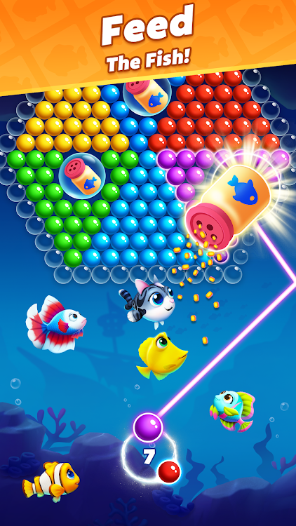 #4. Bubble Shooter Ocean Pop (Android) By: LinkDesks Classic Puzzle Games