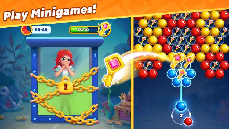 #9. Bubble Shooter Ocean Pop (Android) By: LinkDesks Classic Puzzle Games