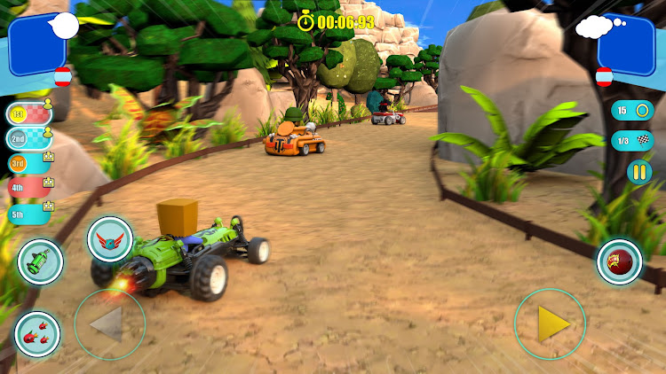 #3. Karts Go - Mini car Karting 3D (Android) By: GameEnix - Monster Truck Racing,Action Games