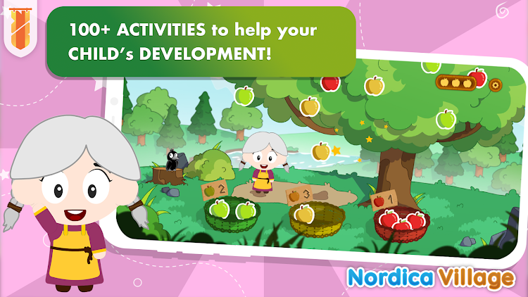 #3. Nordica Village: Kids Games 2+ (Android) By: KidsBanner - Educational games for Kids!