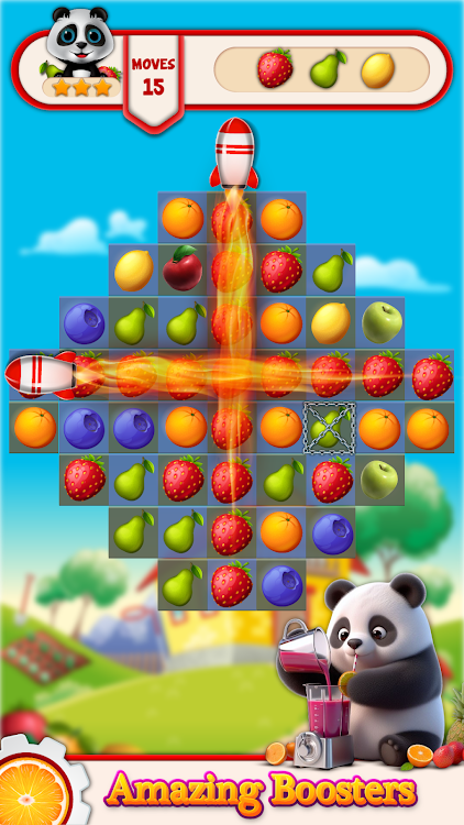 #7. Fruit Blast Match 3 Games (Android) By: Flaming Fragrance