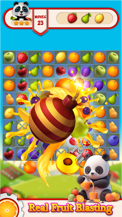 #9. Fruit Blast Match 3 Games (Android) By: Flaming Fragrance