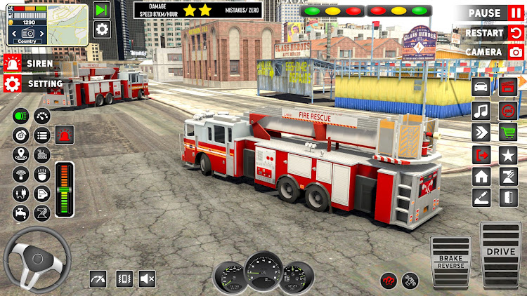 #3. US Emergency Fire Truck Games (Android) By: Arfa Z Gaming Studio