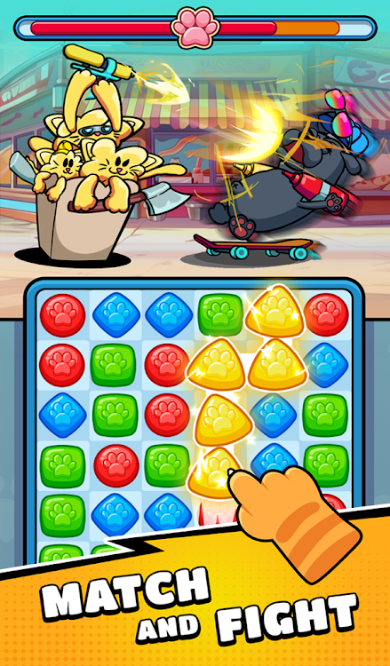 #9. Match Food: Animal Chef Fight (Android) By: Great Arcade Games