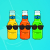 Colorful bottle puzzle star icon