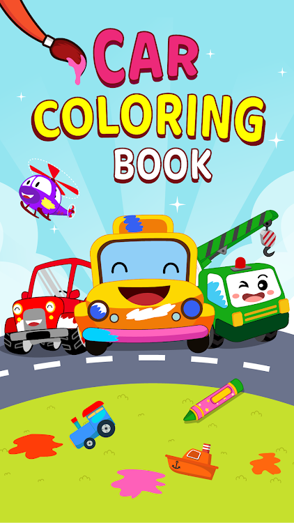 #9. Cars Coloring Book Kids Game (Android) By: GunjanApps Studios