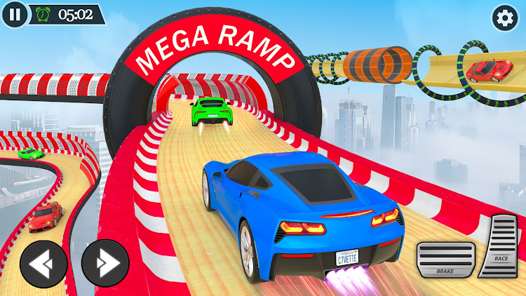 #2. Mega Ramps Stunt Car Games 3D (Android) By: Game Pace